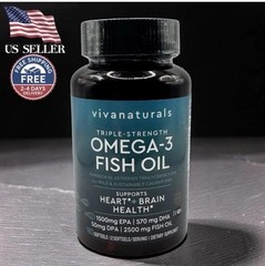 Vivanaturals Omega 3 Fish Oil Supplement 2500 mg Fish Oil 180 Softgels | Unisex