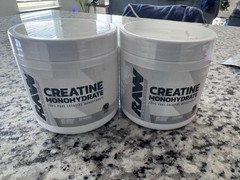 2 Raw Nutrition Creatine Monohydrate Powder Unflavored 150 Grams 30 Servings New