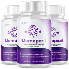 (3 Pack) Memopezil Nootropic All Natural Brain Supplement Memo Pezil 180 Capsule