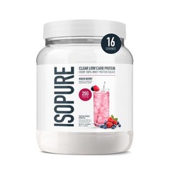 Isopure Clear Whey Isolate Protein Powder, Lactose Free, Gluten Free, Natural…