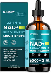 Liposomal NAD Supplement – Total 30000Mg NAD+ Blend Liquid Drops with Resveratro