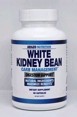 Arazo Nutrition White Kidney Bean Extract Digestion Support 60 Capsules Exp 4/28
