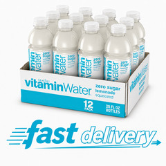 vitaminwater Zero Sugar Squeezed Lemonade Nutrient 20 Fl Oz (Pack of 12)