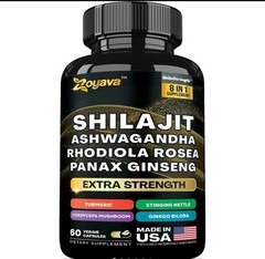 Shilajit Pure Himalayan Energy Booster Ashwagandha 60 Caps