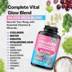 Zoyava Collagen Pills Peptides Types I, II, III, V & X – NEW ~ SHIPS FROM USA