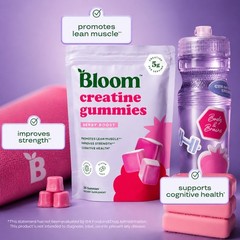 Bloom Creatine Gummies 5g–Sugar Free,Berry Boost for Strength & Cognitive, 36ct