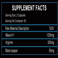 Black Maca Extract + L-Arginin – Natural Male Enhancement Supplement Capsules