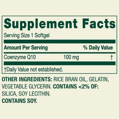 Rapid-Release CoQ10 Heart Health Dietary Supplement Softgels, 100 mg, 30 Count