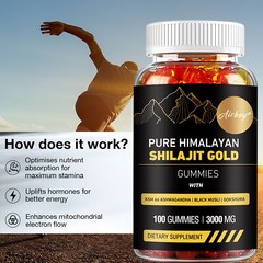 Shilajit Gold Gummies – with Ashwagandha – Enhances Energy & Endurance, Immunity