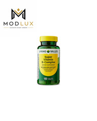 Spring Valley Super Vitamin B-Complex Tablets, Metabolism Support, 100 Count