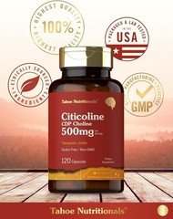 Citicoline Supplement | 500mg | 120 Capsules | CDP Choline | Therapeutic Grad…