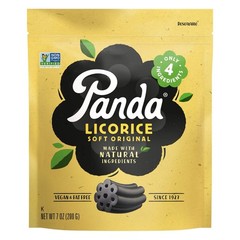Panda Organic 4 Ingredient Soft & Chewy Black Licorice 7oz Bags BB 5/2027 NEW