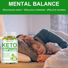 Keto ACV BHB Gummies for Fat Burn Weight Loss Detox Keto Diet 60 Pills Gummies