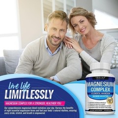 NEW Magnesium complex supplement: 1000mg of 8-element magnesium, 90 capsules+++-