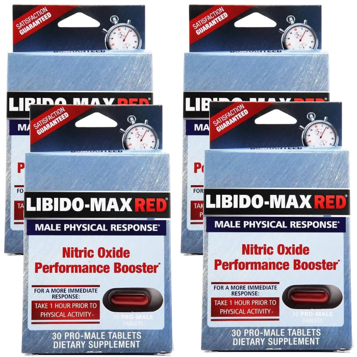 Applied Nutrition Libido-Max Red 30 Tabs Each (Pack of 4)