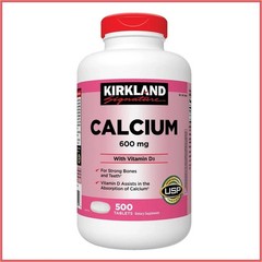 Kirkland Signature Calcium 600 mg. with Vitamin D3, 500 Tablets