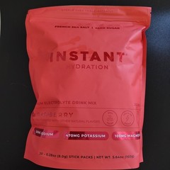 Instant Hydration Sugar Free Electrolytes Powder Packets -20 Sticks Raspberry