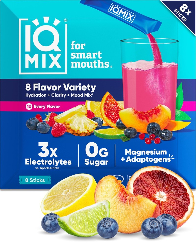 IQMIX Hydration Electrolyte Powder – 4-in-1 Formula for 8 Count (Pack of 1)