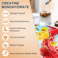 DR.YES Creatine Monohydrate Powder, Boost Strength, Muscle Recovery for Men & Wo
