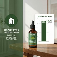 SCEZROB Nutrapure Mullein Extract Drops for Lung, Organic 1 Fl Oz (Pack of 1)