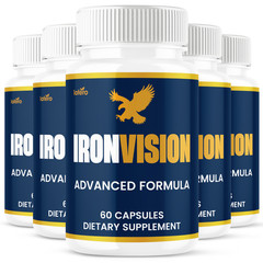 (5 Pack) Iron Vision Support Pills IronVision Healthy Eye Supplement (300ct)