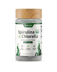 Snap Supplements Organic Spirulina & Chlorella Blue Green Algae 120 Capsules