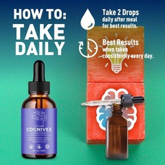 (2 Pack) Cognivex Nootropic Brain Health Support Drops Cogni Vex 60 Servings