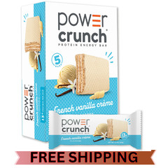 Power Crunch Original Protein Energy Bars, French Vanilla Cream, 1.4 oz, 5 Count
