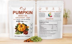Pumpkin Seed Oil Saw Palmetto 4000mg Softgels Natural Prostate Support Free ship