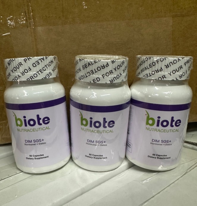 3 PACK Biote Nutraceuticals DIM SGS+Hormone +Detox 60 Capsules Pills Exp 3/27 US