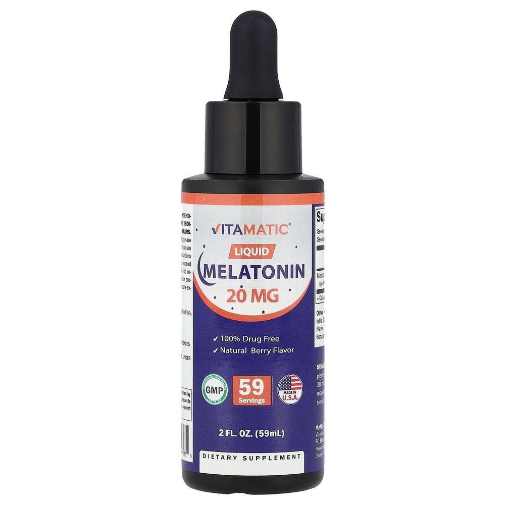 Liquid Melatonin, Natural Berry, 20 mg, 2 fl oz (59 ml)