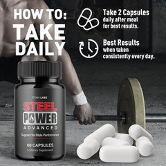 (2 Pack) Steel Power Advanced Male Health Support Supplement SteelPower 120 Caps