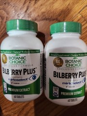 LOT OF 2 X Botanic Choice Bilberry Plus™ – 60 TABLETS