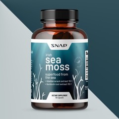 Organic Irish Sea Moss Capsules Thyroid Support Bladderwrack, Burdock Root 60ct