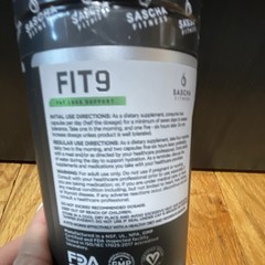 Sascha Fitness FIT9 Fat Loss Support Supplement 120 Veggie Capsules Vegetarian