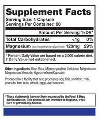Magnesium Glycinate 120mg Capsules by NatureYours – High 90 Count (Pack of 1)