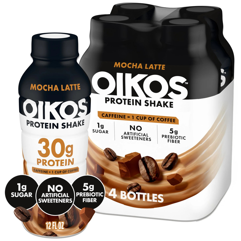 30G Protein Shake, Mocha Latte, Shelf Stable, 12 Fl Oz, 4 Count Bottles