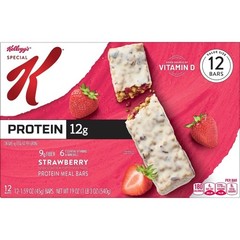 Strawberry Chewy Protein Bars 12g Protein Snack 19oz 12 Count Meal Replacement