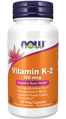 NOW Foods Vitamin K-2 100 mcg 100 Veg Caps