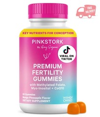 Pink Stork Premium Fertility Gummies | Fertility Supplements for Women with C…