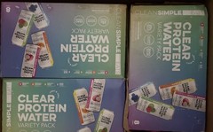 Clean Simple Protein Water Variety 3 Packs 8 Cans each pack, Zero Sugar