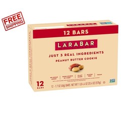 On-the-Go Larabar Peanut Butter Cookie Bars – 12 Gluten-Free Snack Bars, 20.4 oz