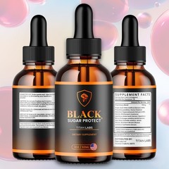 (5 Pack) Black Sugar Protect Drops Advanced Blood Support Supplement 150 Serving