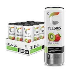 Sugar Free Kiwi Strawberry Sparkling Energy Drink 12 Fl Oz Pack of 12 Energy