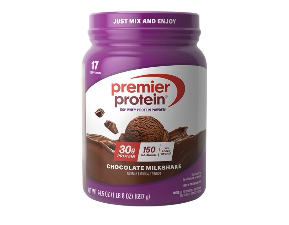 Premier Protein Whey Powder, Chocolate Milkshake, 24.5 oz Gluten-Free 1.53 pound