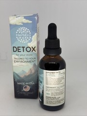 HerbEra Detox Herbal Extract Drops 2 fl oz w/ Milk Thistle, Dandelion Blend