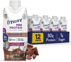 Ensure Max Protein Shake | Milk Chocolate | Ready to Drink | 30g Protein for Mus