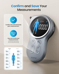 RENPHO Smart Scale with 8 Electrodes Larger Platform, Smart Tape with Large Disp