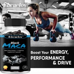 Black Maca Extract + L-Arginin – Natural Male Enhancement Supplement Capsules