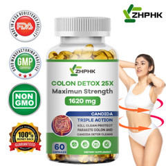 Colon Cleanse Detox Body Cleanser Eliminates Waste Weight Loss Reduce Fat 60 Cap